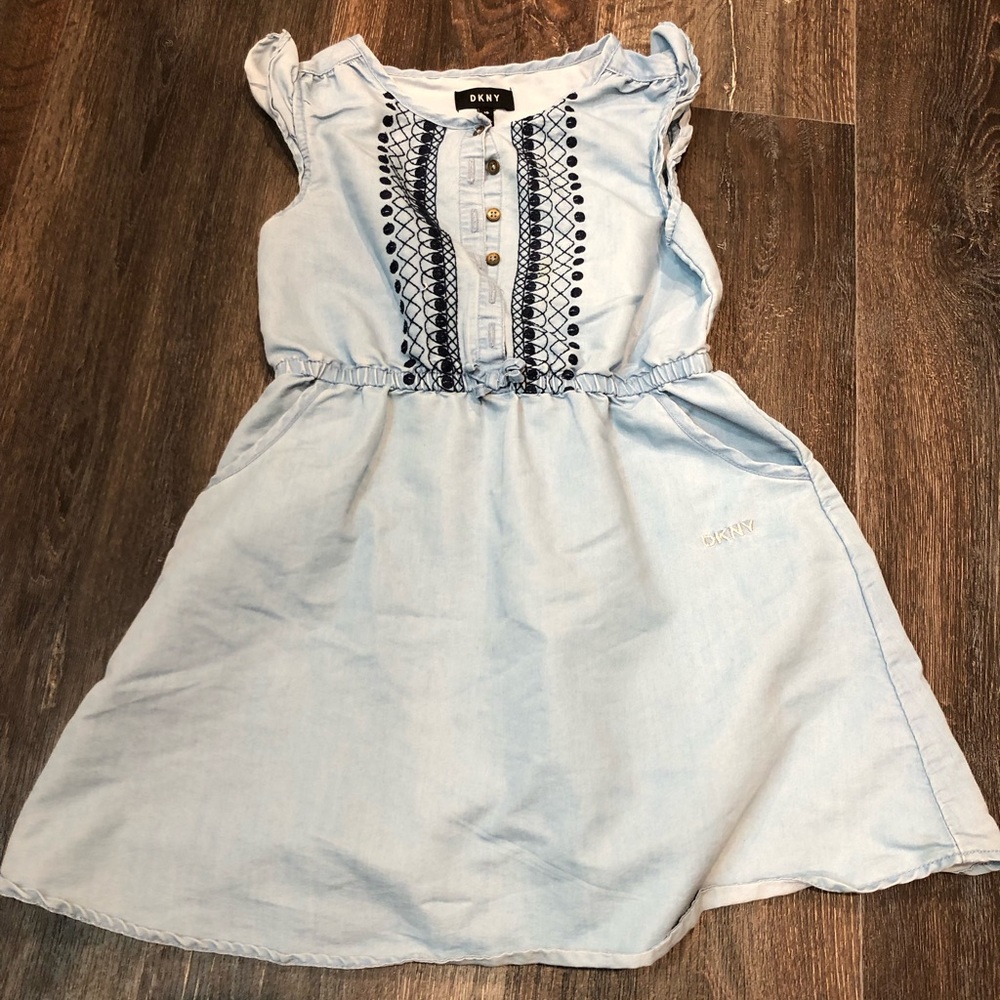 Soft denim style boho dress